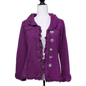 Neon Buddha Ruffle Purple Blazer / Jacket